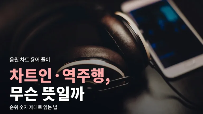 음원 차트 볼 때 헷갈리는 말 - 실시간·일간·차트인·역주행·줄 세우기 뜻